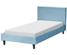 Beliani Dėklas na łóżko Welur FITOU 90 x 200 cm Mėlynas