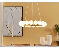 Pakabinamas šviestuvas Beliani Lampa wisząca GEORGES Metal Auksinis