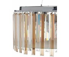 Lubinis šviestuvas Beliani pakabinamas šviestuvas LAMEIRA Chandelier Glass Sidabrinė
