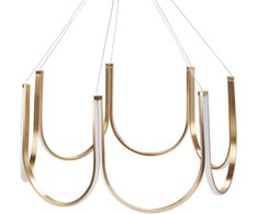 Lubinis šviestuvas Lampa wisząca Beliani Żyrandol metalowy LED auksinė PERQUENO