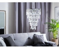 Pakabinamas šviestuvas Lampa wisząca Beliani Żyrandol sidabrinė ENTWASH!