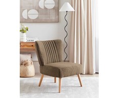 Fotelis Beliani Fotelė VAASA Boucle ruda