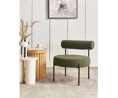Fotelis Beliani Fotel ALPHA Boucle žalias