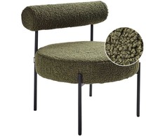 Fotelis Beliani Fotel ALPHA Boucle žalias