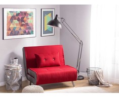 Beliani Viengulė išskleidžiama sofa FARRIS, raudona