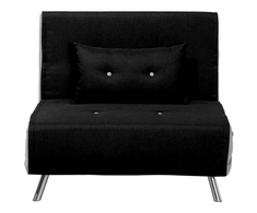 Beliani Vienvietė išskleidžiama sofa FARRIS juoda