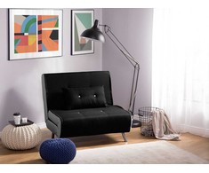 Beliani Vienvietė išskleidžiama sofa FARRIS juoda