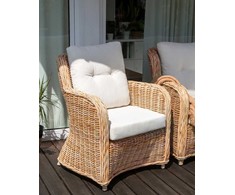 Lauko baldų komplektas Beliani Rinkinys sodo dla 5 osób ALESSANO Rattan Naturalny