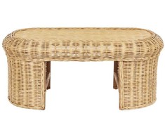 Lauko baldų komplektas Beliani Rinkinys sodo ze stolikiem dla 5 osób LIVADEIA Rattan Naturalny