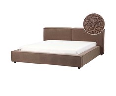 Beliani Bouclé lova LINARDS 180 x 200 cm, ruda