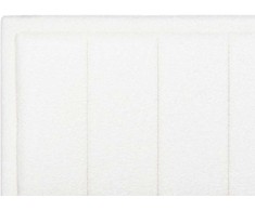 Beliani Lova su patalynės dėže MONTLAUR, boucle audinys, balta, 140 x 200 cm