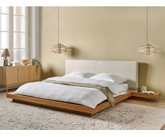 Beliani Lova Boucle ZEN 180 x 200 cm natūralaus uosio spalvos