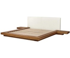 Beliani Lova Boucle ZEN 180 x 200 cm natūralaus uosio spalvos