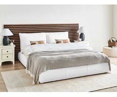 Beliani Vandens lova Boucle VINAY 160 x 200 cm Balta
