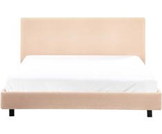 Beliani Vandens lova Boucle ALBI 160 x 200 cm smėlio spalvos