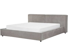 Beliani Vandens lova LINARDS 180 x 200 cm, pilka