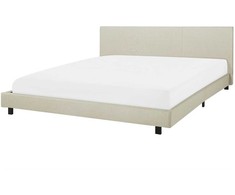 Beliani Vandens lova ALBI 180 x 200 cm smėlio spalvos