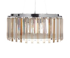 Lubinis šviestuvas Beliani pakabinamas šviestuvas LAMEIRA Chandelier Glass Sidabrinė