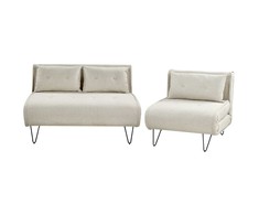 Sofa Beliani 3 vietų poilsio komplektas VESTFOLD, šviesiai smėlio spalvos
