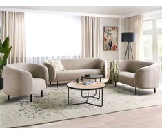Sofa Beliani LOEN 6 vietų baldų komplektas smėlio ir pilkos spalvos