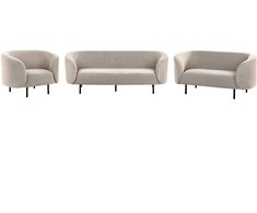 Sofa Beliani LOEN 6 vietų baldų komplektas smėlio ir pilkos spalvos