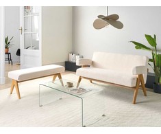 Sofa Beliani Svetainės baldų komplektas TAMRE Boucle kreminės/šviesiai rudos spalvos