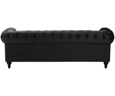 Sofa Beliani 4 vietų poilsio baldų komplektas CHESTERFIELD, veliūras, juodas