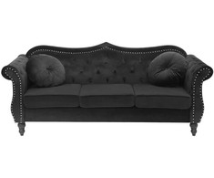 Sofa Beliani 5 vietų minkštų baldų komplektas SKIEN, veliūras, juodas