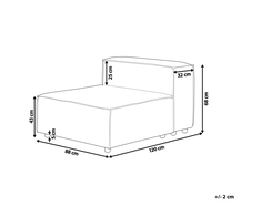Sofa Beliani Vienvietis modulis APRICA smėlio spalvos iš dirbtinio lino