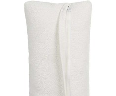 Sofa Beliani Kampinis modulis HELLNAR dešininis, kreminė balta spalva, Bouclé