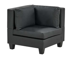Sofa Beliani Kampinis modulis UNSTAD juodas ekologiškos odos