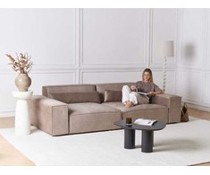 Sofa Beliani HELLNAR kampinis modulis, šviesiai rudas, kairinis