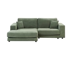 Beliani 3 asmenų kampinė sofa LOFOTEN žalia dešininė