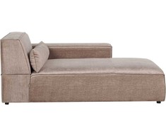 Beliani HELLNAR modulinė kampinė sofa 3 vietų su pufu, šviesiai ruda, kairinė