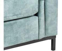 Beliani 4 vietų kampinė sofa OSLO, veliūrinė, žydra, dešininė