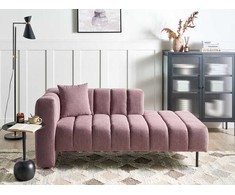 Sofa Beliani Kairysis šezlongas LANNILS rožinis