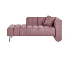 Sofa Beliani Dešininis gultas LANNILS rožinės spalvos