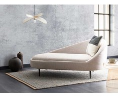 Beliani Dešininė gulto sofa VALREAS smėlio spalvos