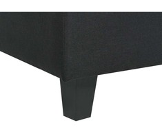 Beliani Modulinė 4 vietų kampinė sofa UNSTAD Dešininė Juoda