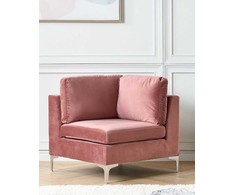 Sofa Beliani Kampinis modulis EVJA, rožinis veliūras