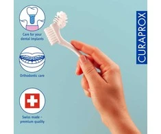CURAPROX DVIpusis dantų protezų valymo šepetėlis BDC 150