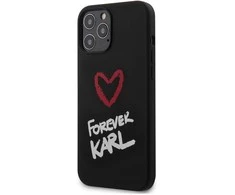 KLHCP12LSILKRBK Karl Lagerfeld Forever Silicone dėklas iPhone 12 Pro Max 6.7