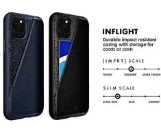 Dėklas Laut Inflight Card Case, skirtas Apple iPhone 11 Pro, juodas