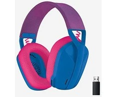 Žaidimų ausinės Logitech G435 Lightspeed, mėlynos/rožinės spalvos