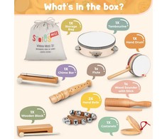 Stoie's muzikos instrumentai vaikams nuo 3 metų, mediniai montessori instrumentai, muzikos instrumentai vaikams, kūdikių toniniai medžiai, vaikiški instrumentai, būgnų muzikos žaislas