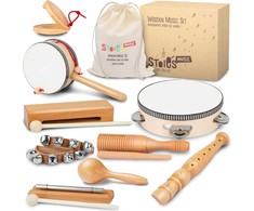 Stoie's muzikos instrumentai vaikams nuo 3 metų, mediniai montessori instrumentai, muzikos instrumentai vaikams, kūdikių toniniai medžiai, vaikiški instrumentai, būgnų muzikos žaislas