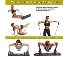 9 in 1 „Push Up Rack“ atramos stovas su pasipriešinimo juostomis