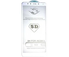 Aukštos kokybės Xiaomi Redmi 5, 9h, baltos spalvos, viso padengimo ekrano apsauginis stiklas