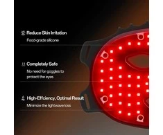 BAR OF BEAUTY LED šviesos terapijos kaukė veidui LED Facial Mask Juodas