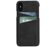 Dėklas Krusell Sunne 2 kortelių dangtelis Apple iPhone XS Max vintage juodas